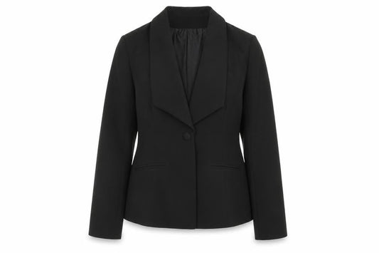 4TH Reckless Womens Black Polyester Jacket Blazer Size 14