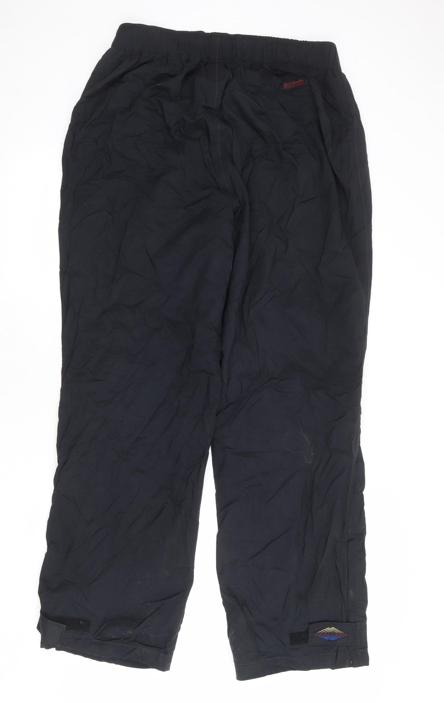 Colombia Mens Black Nylon Trousers Size XL L34 in Regular - Adjustable Hems