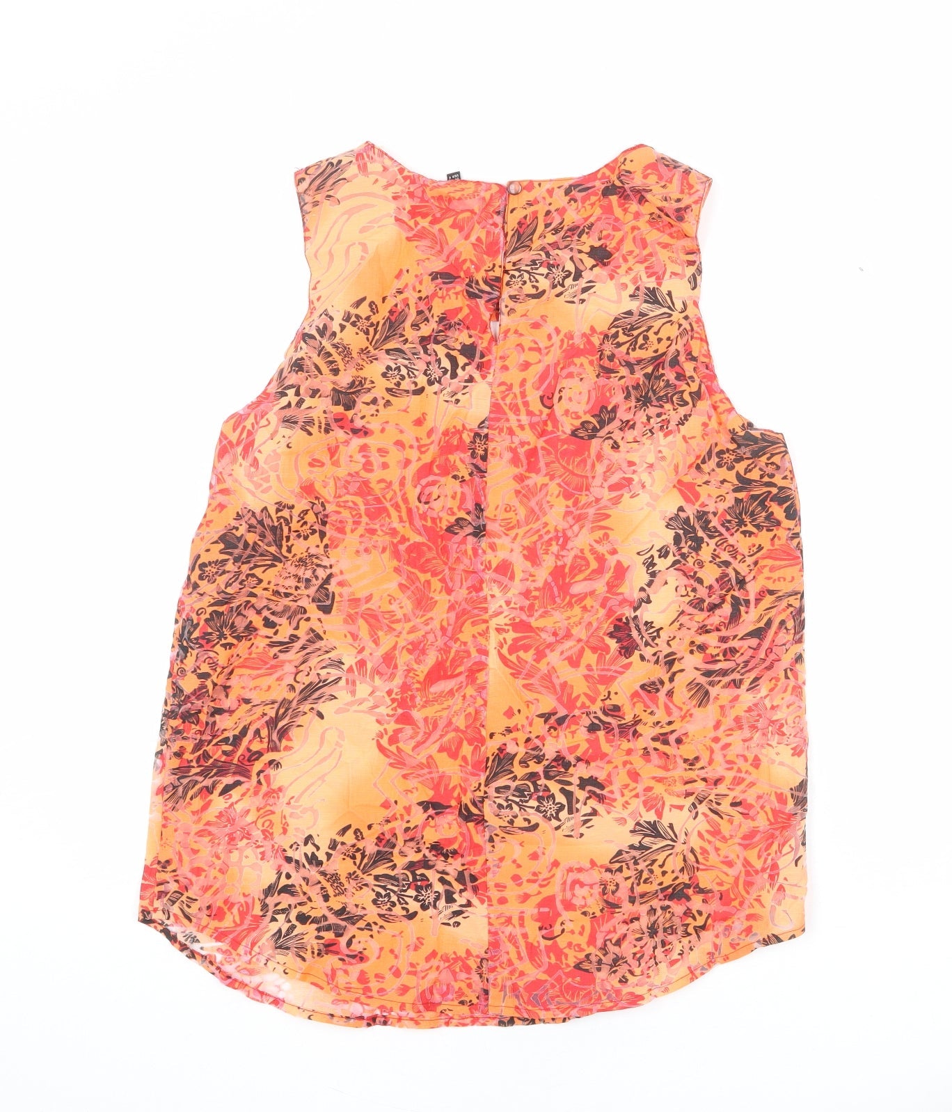 Yest Womens Multicoloured Geometric Viscose Basic Tank Size 10 Round Neck