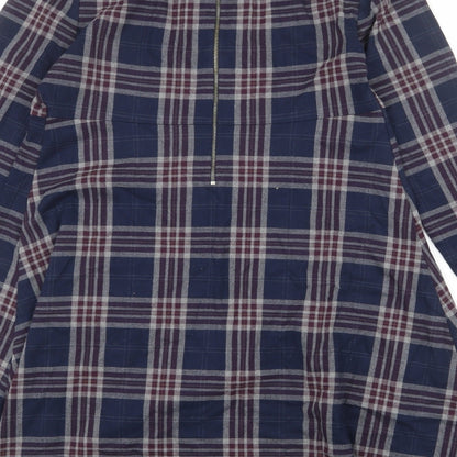 Preloved Phase Eight Womens Multicoloured Plaid Polyester A-Line Size 12 Round Neck Zip - Label