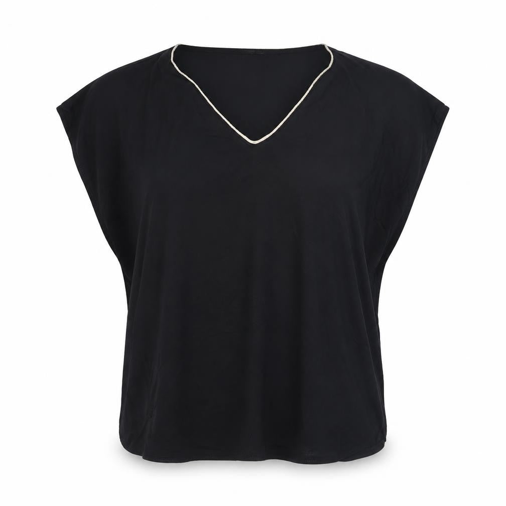 Oasis Womens Black Polyester Camisole Blouse Size 14 V-Neck