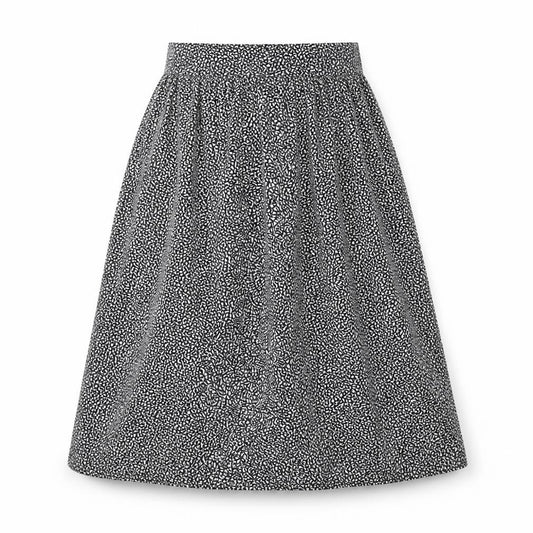 Peepers Sidney Murray Womens Black Geometric Polyester Peasant Skirt Size 30 in