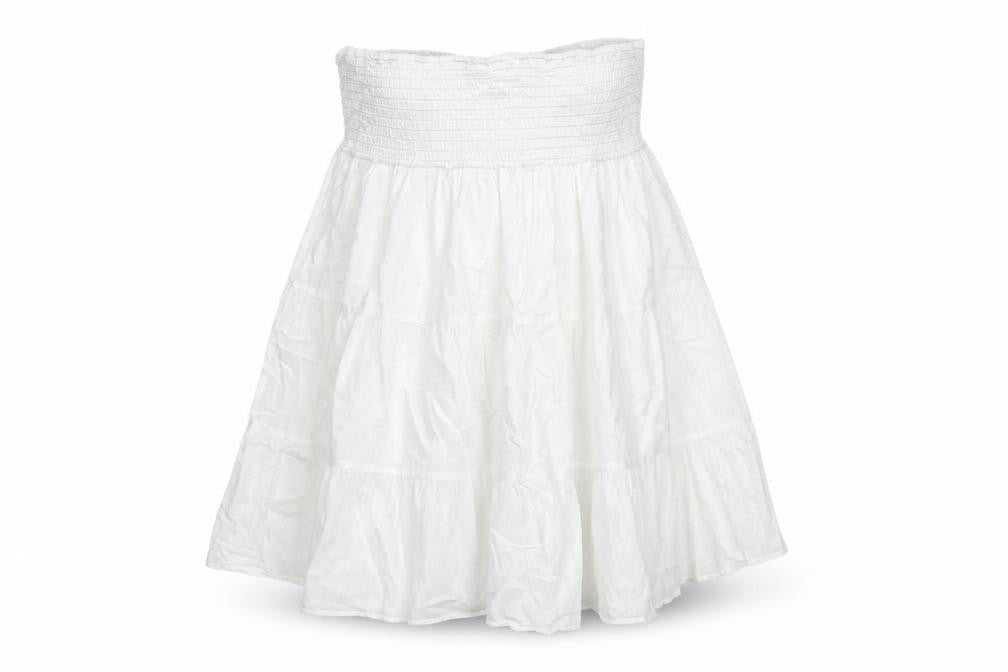 Dorothy Perkins Womens White Cotton A-Line Size 12 Off the Shoulder Pullover