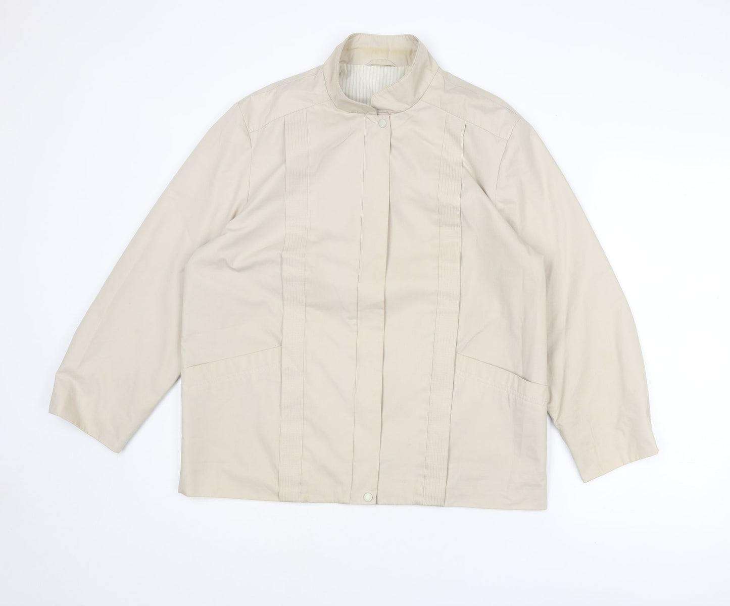St Michael Womens Beige Jacket Size 12 Zip