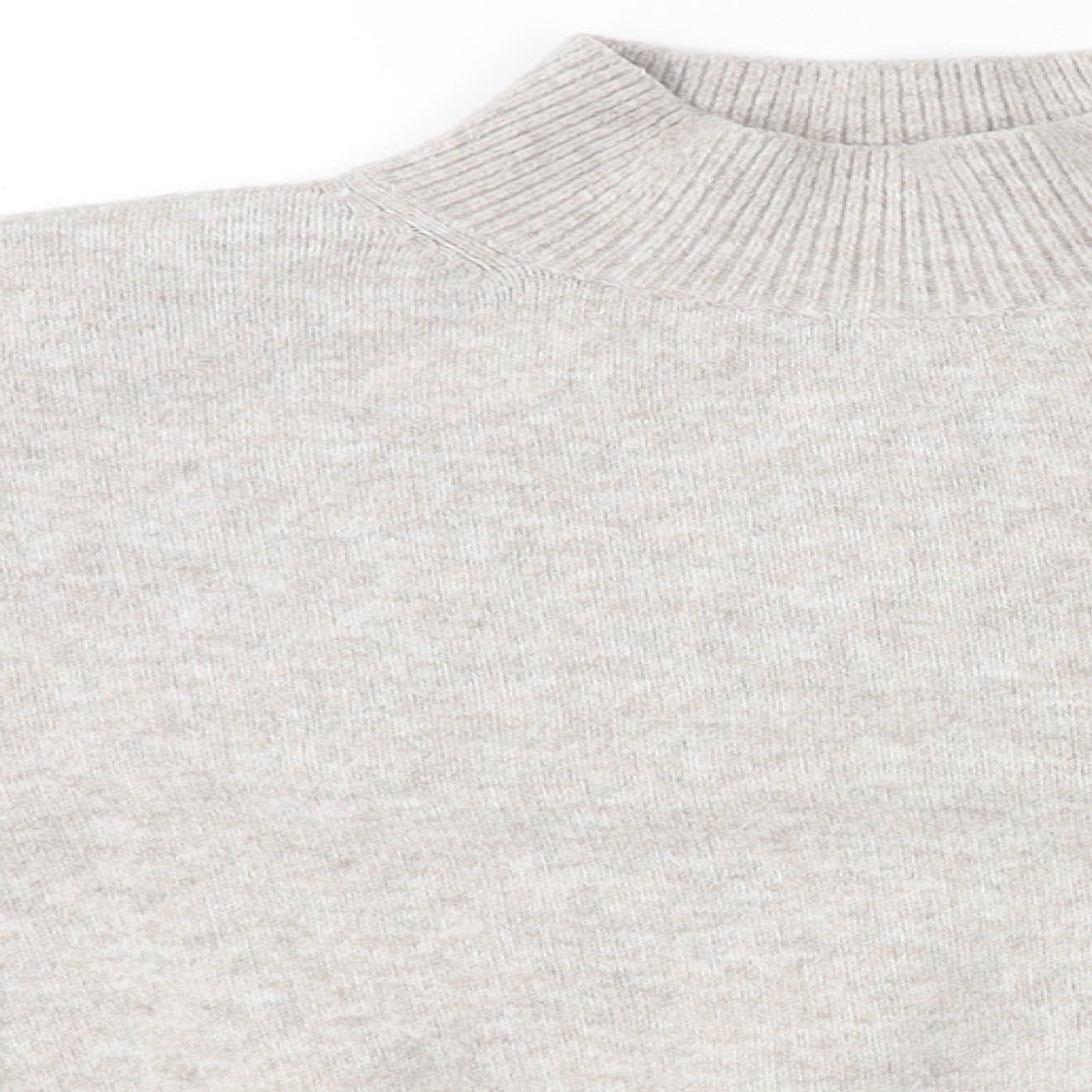 & Other Stories Womens Beige High Neck Polyester Pullover Jumper Size S