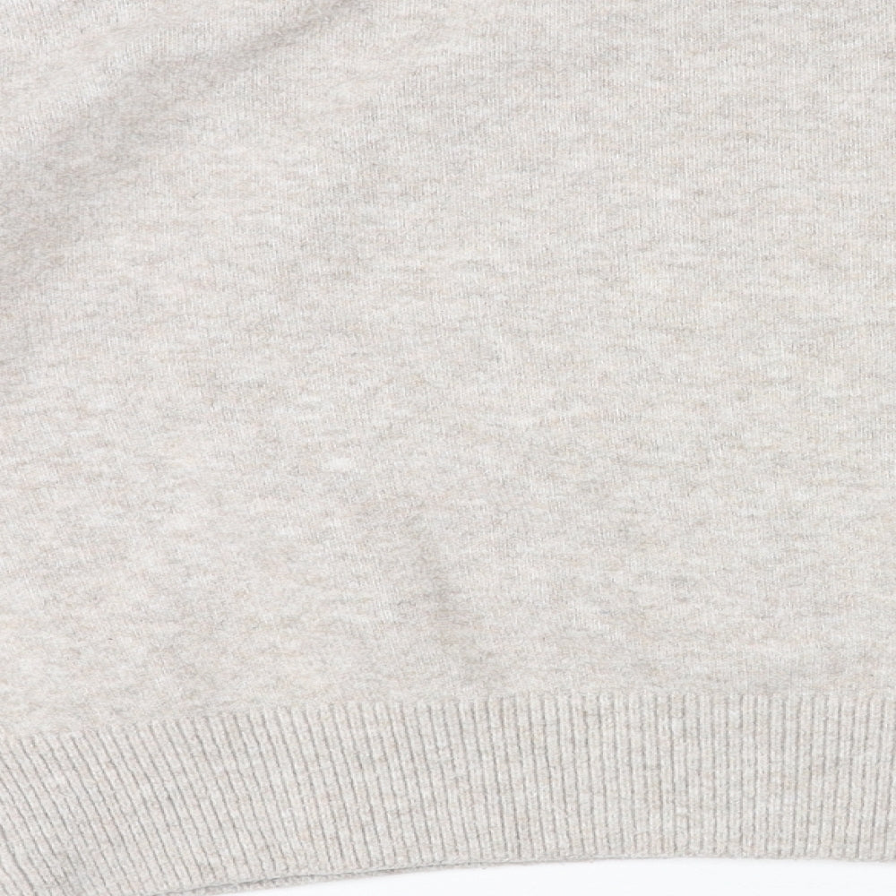 & Other Stories Womens Beige High Neck Polyester Pullover Jumper Size S