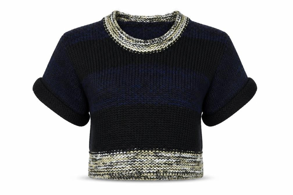 Topshop Womens Multicoloured Round Neck Acrylic Pullover Jumper Size 12