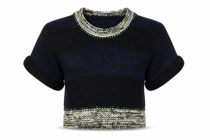 Topshop Womens Multicoloured Round Neck Acrylic Pullover Jumper Size 12