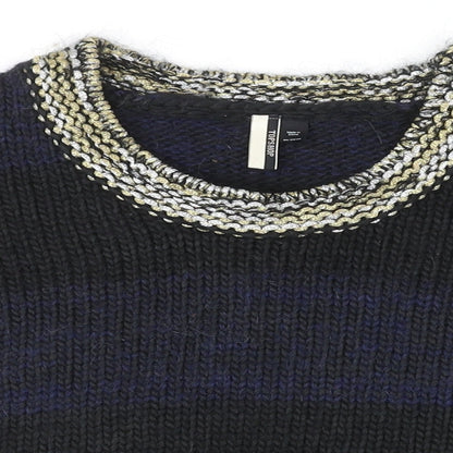 Topshop Womens Multicoloured Round Neck Acrylic Pullover Jumper Size 12