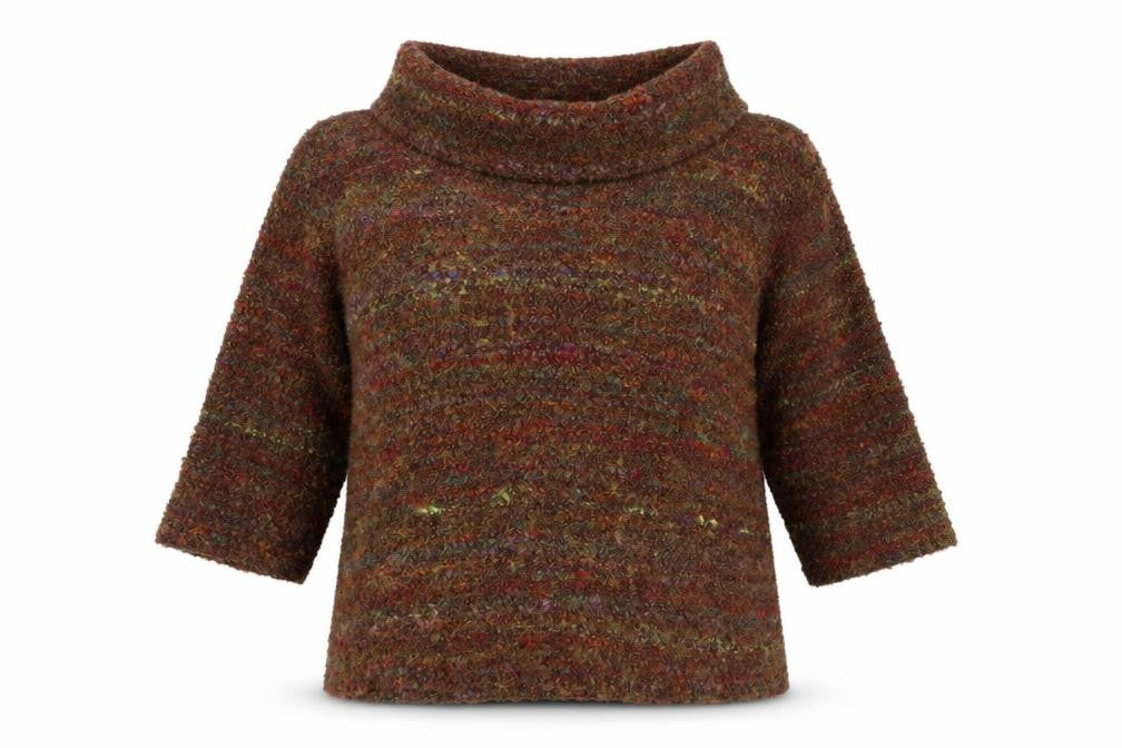 Klass Womens Multicoloured Roll Neck Acrylic Pullover Jumper Size 2XL