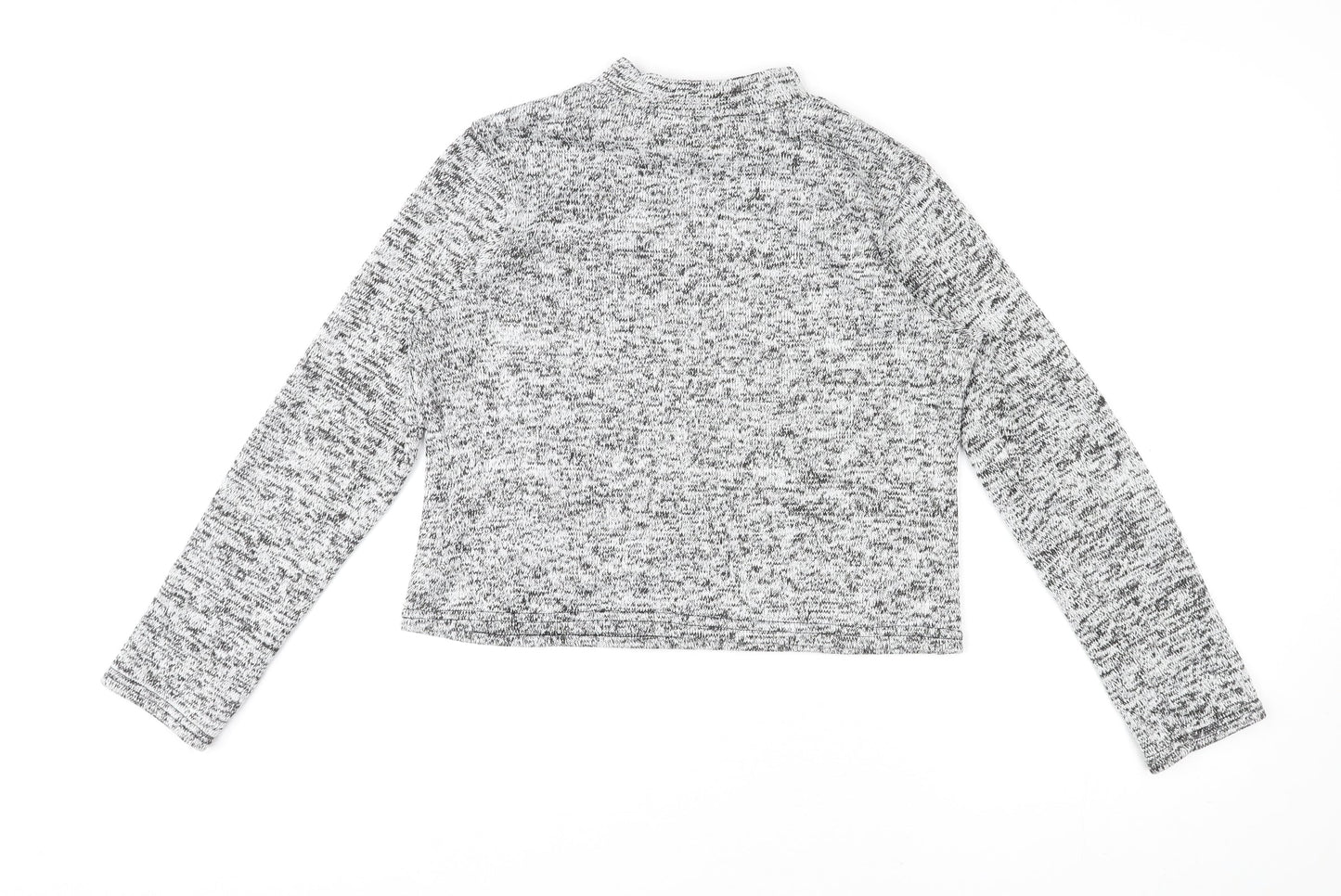 Cameo Rose Womens Grey High Neck Polyester Pullover Jumper Size L