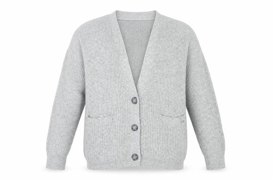 Hollister Mens Grey V-Neck Acrylic Cardigan Jumper Size XS Long Sleeve
