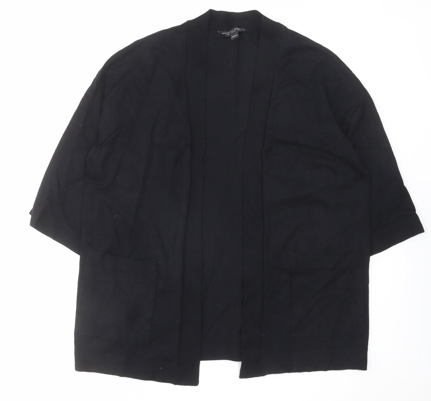 Dorothy Perkins Womens Black V-Neck Viscose Cardigan Jumper Size 12