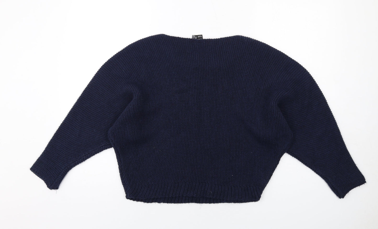 Izabel London Womens Blue Round Neck Acrylic Pullover Jumper Size 8