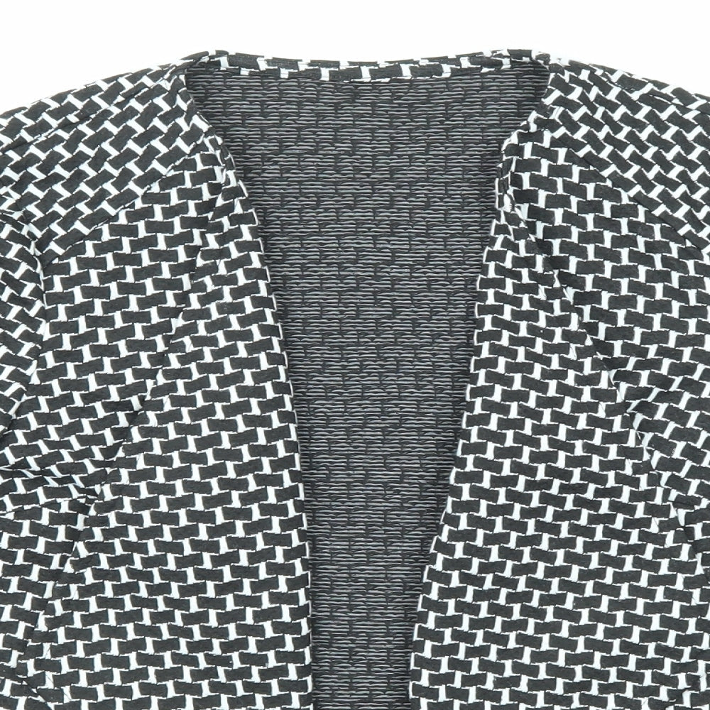 Marks and Spencer Womens Black Geometric Kimono Jacket Size 10