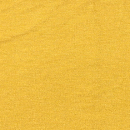 H&M Womens Yellow Polyester Basic Blouse Size S Round Neck