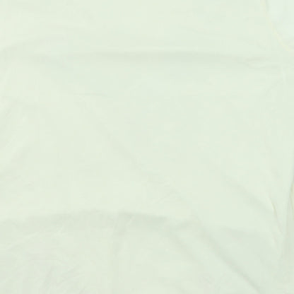 Classics Womens Beige Floral Polyester Basic T-Shirt Size 20 V-Neck