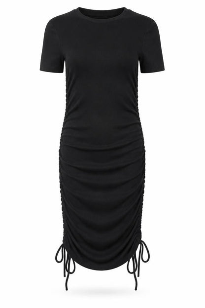 Zara Womens Black Cotton Bodycon Size S Round Neck Pullover