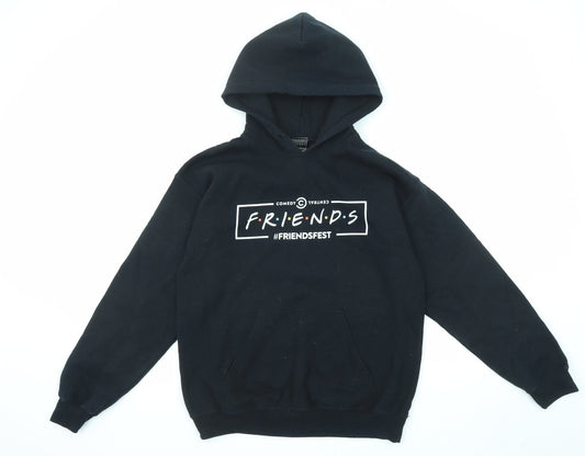 Friends Mens Black Cotton Pullover Hoodie Size M - Friendsfest 2016