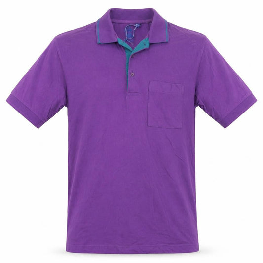 Old Salt Mens Purple Cotton Button-Up Size M Collared Button