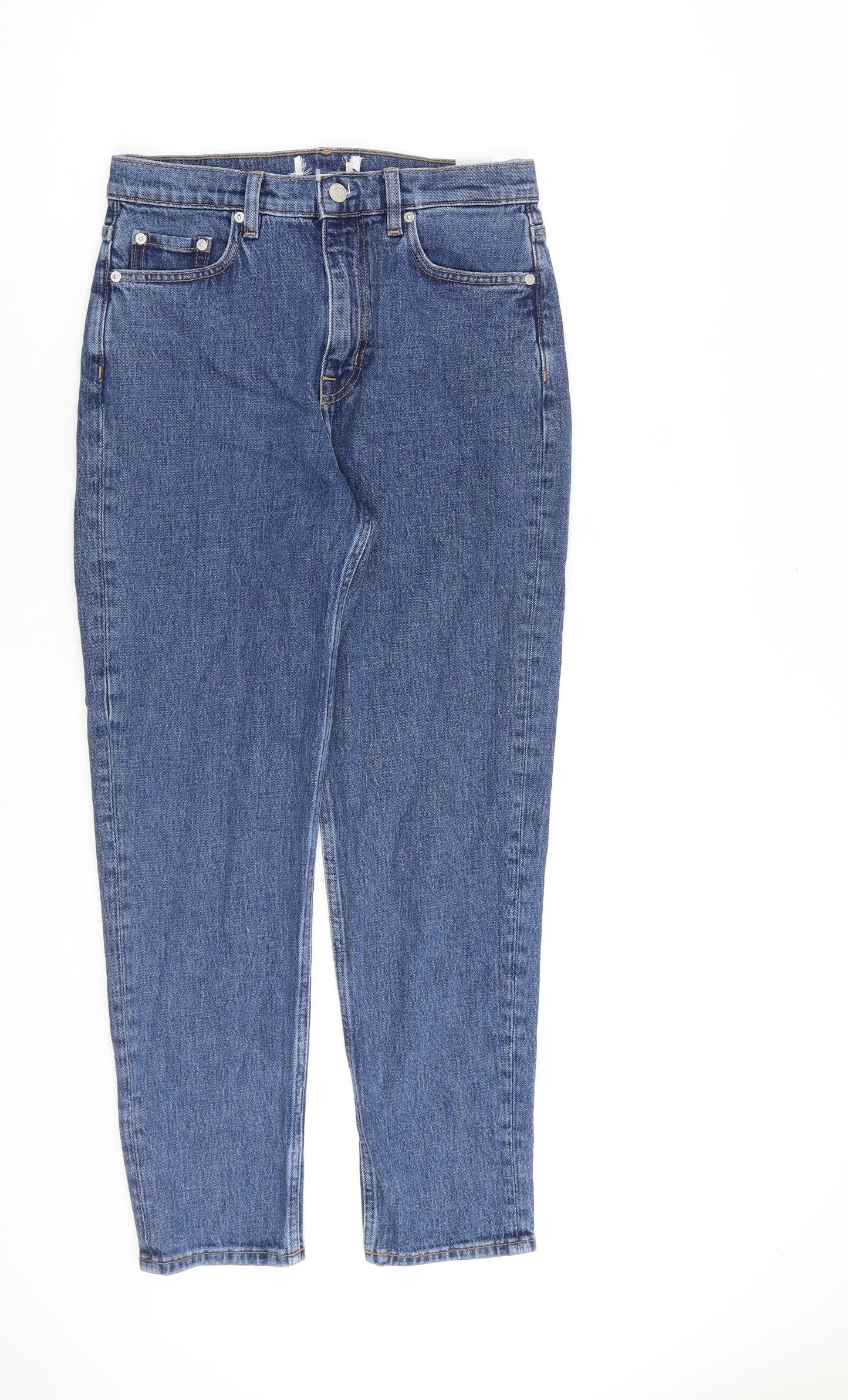 & Other Stories Womens Blue Cotton Mom Jeans Size 28 in L28 in Regular Zip
