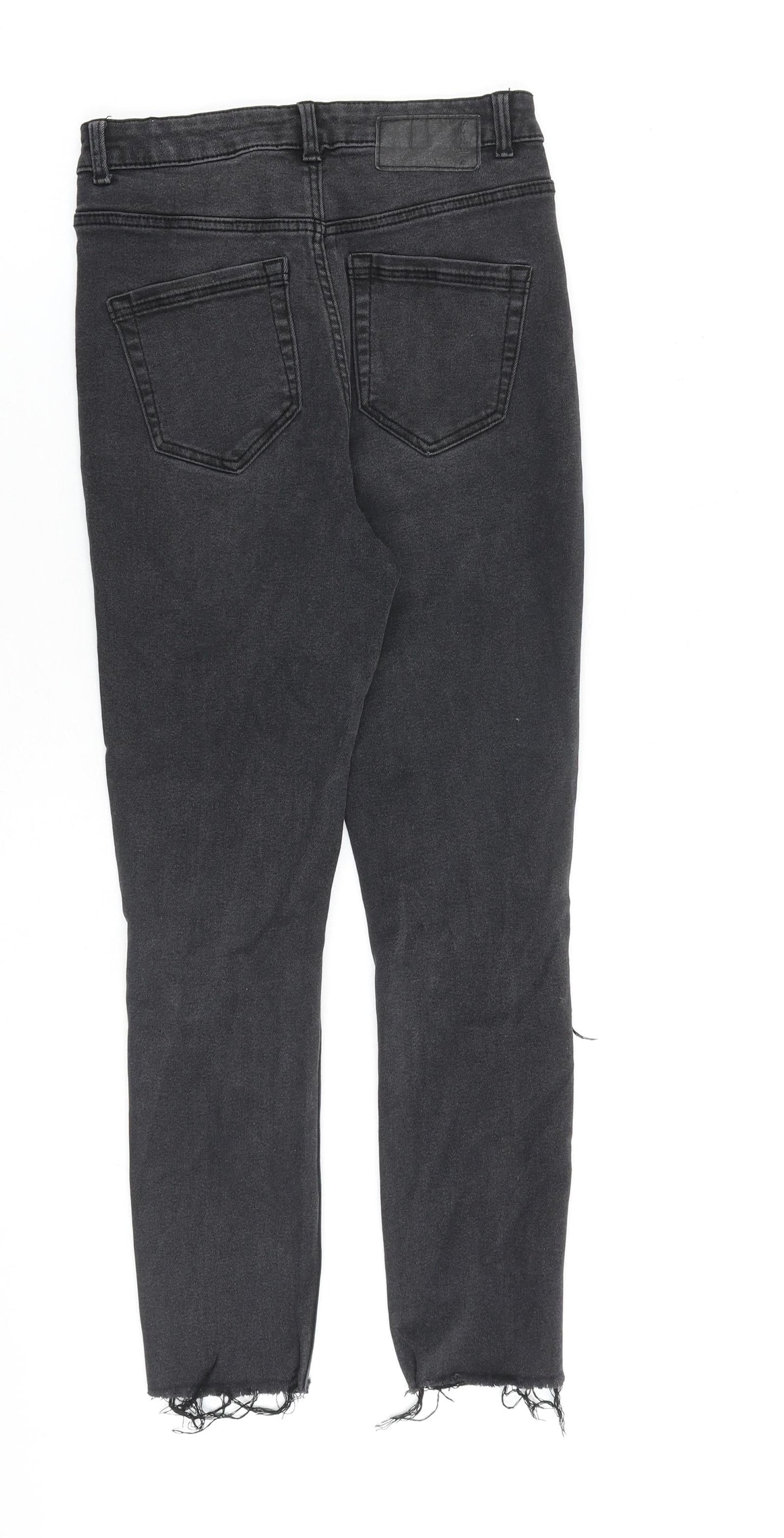 Pieces Womens Grey Cotton Skinny Jeans Size XS L25 in Regular Zip