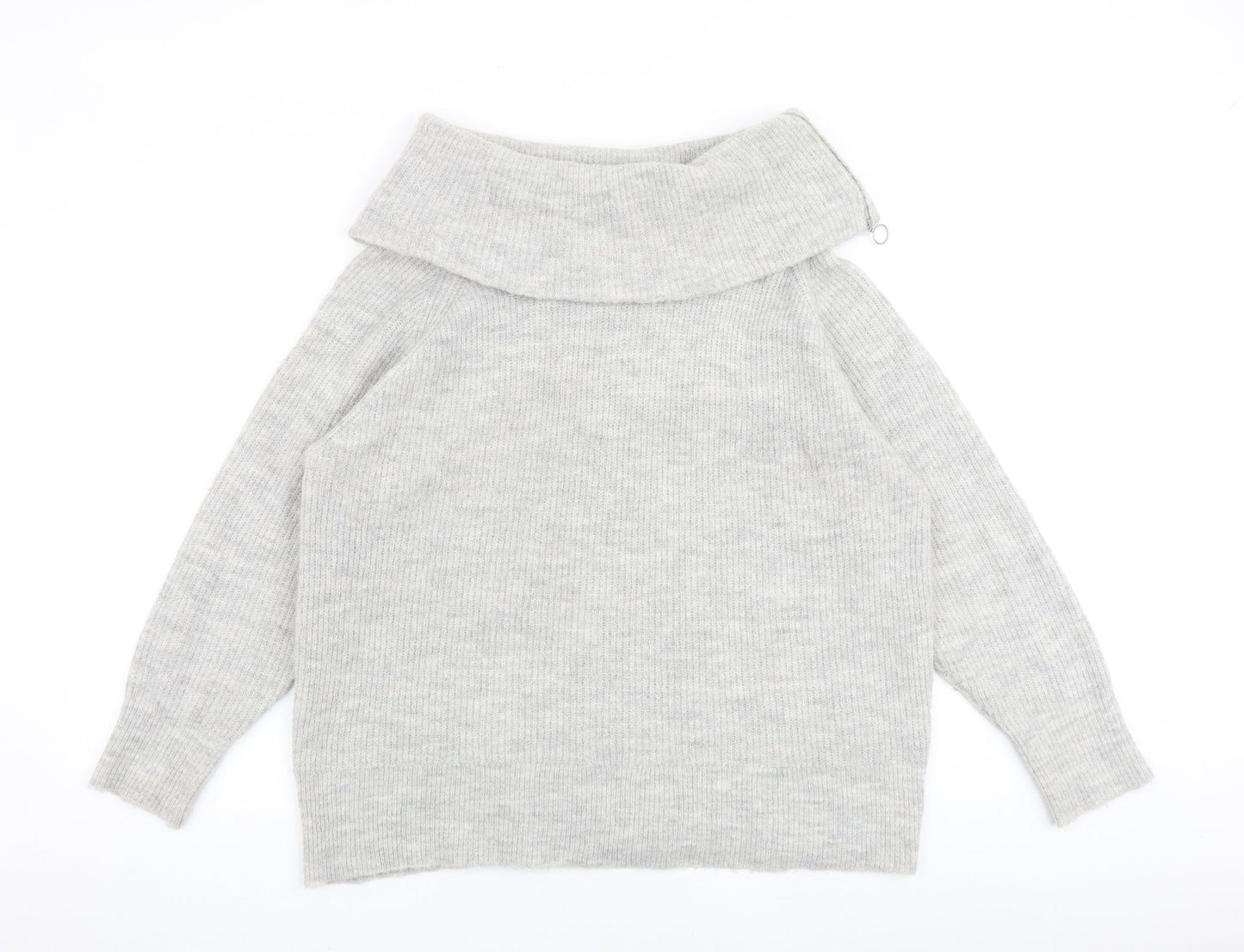 Roman Womens Grey Roll Neck Acrylic Pullover Jumper Size 20