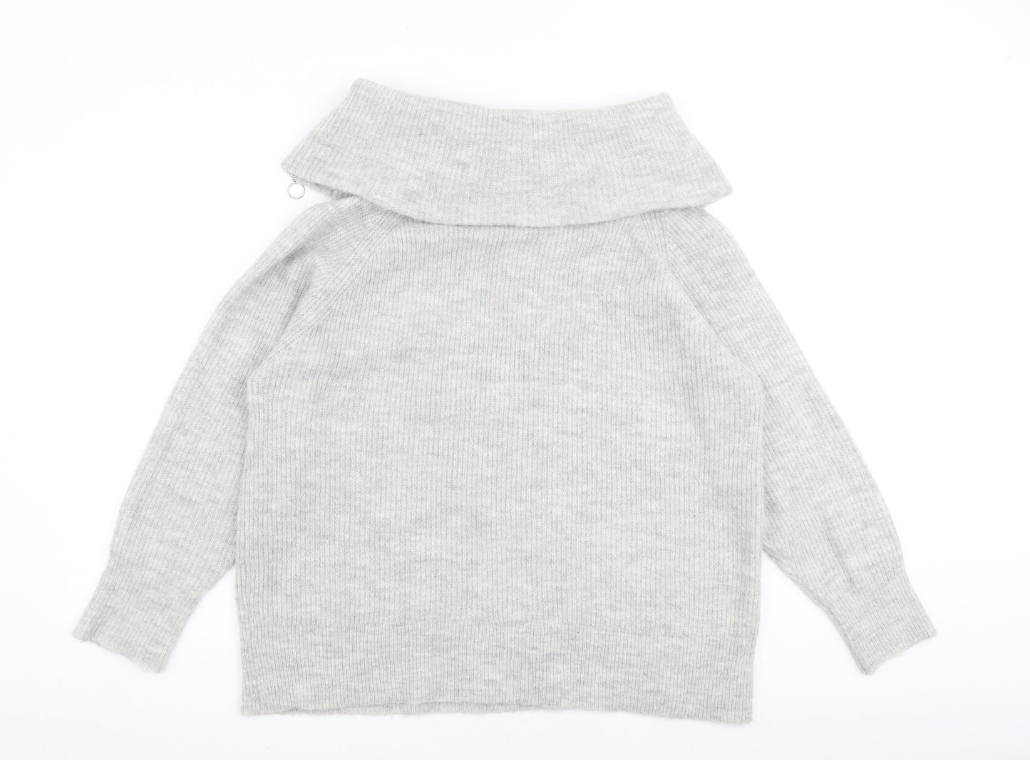 Roman Womens Grey Roll Neck Acrylic Pullover Jumper Size 20