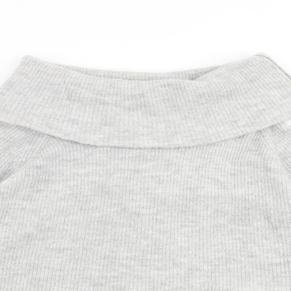 Roman Womens Grey Roll Neck Acrylic Pullover Jumper Size 20