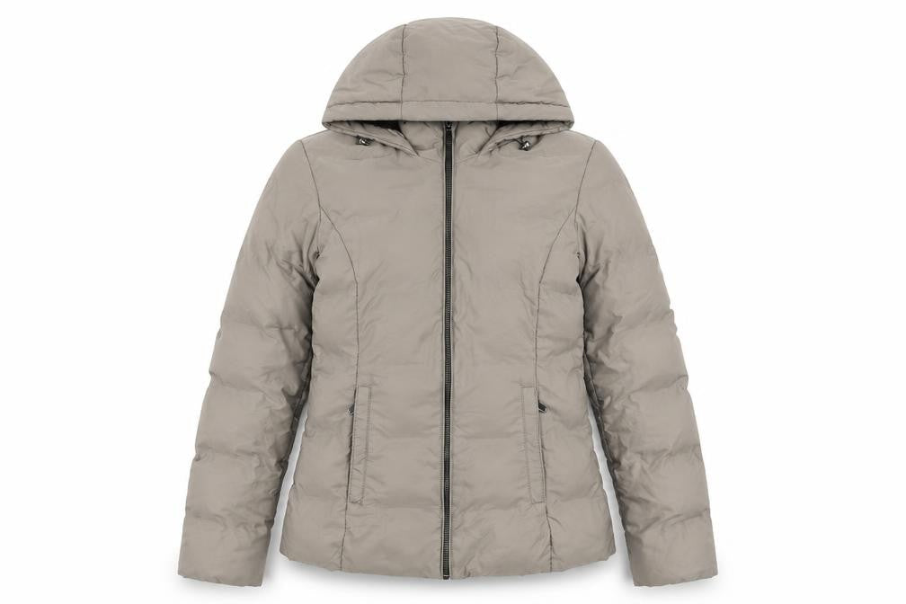 Zara Womens Grey Puffer Jacket Jacket Size XS Zip