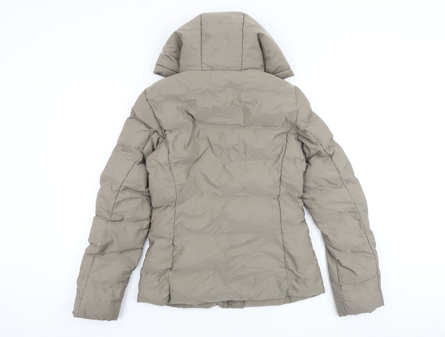 Zara Womens Grey Puffer Jacket Jacket Size XS Zip