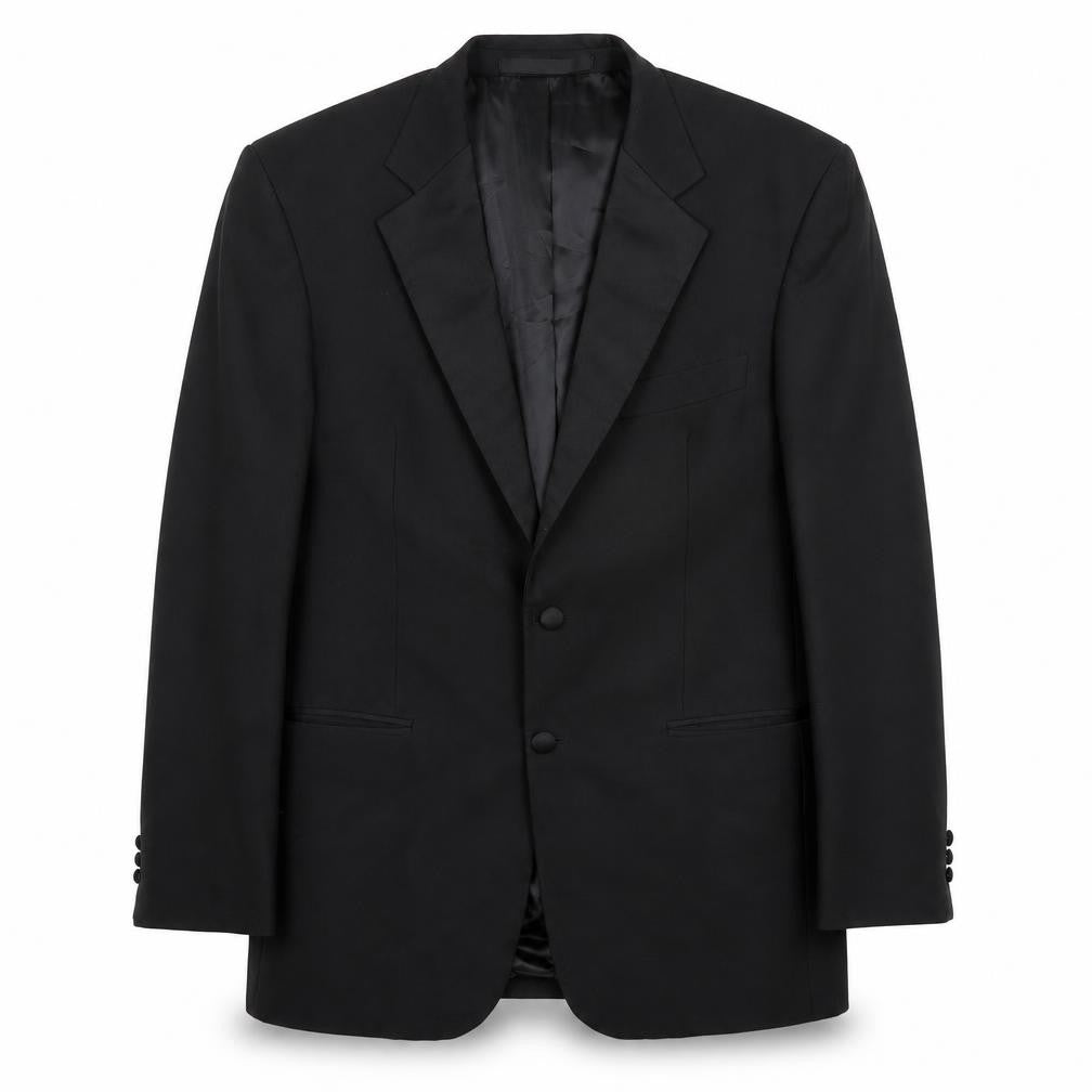 Marks & Spencer Mens Black Polyester Tuxedo Suit Jacket Size 40 Regular