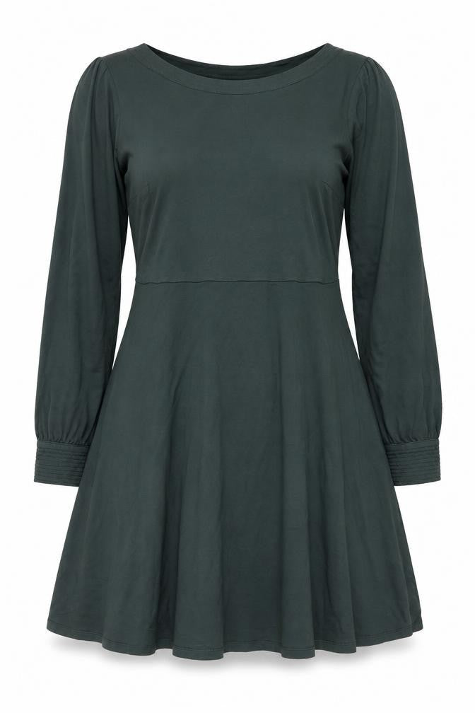 Bravissimo Womens Green Viscose Fit & Flare Size 10 Boat Neck Pullover