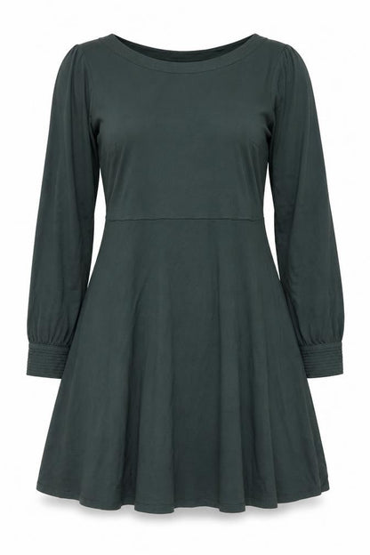 Bravissimo Womens Green Viscose Fit & Flare Size 10 Boat Neck Pullover