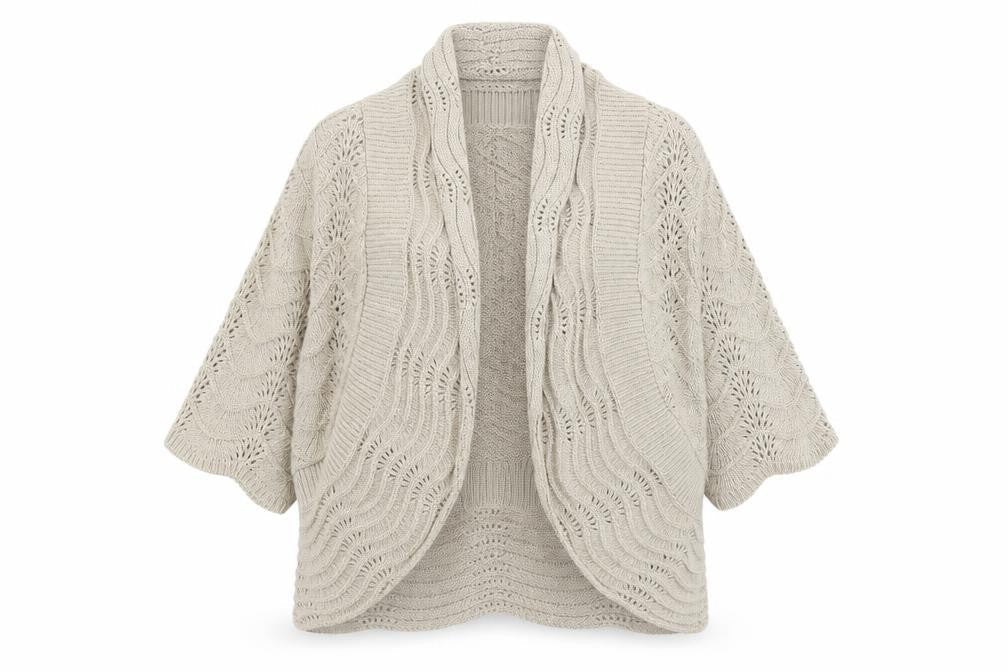 M&Co Womens Beige V-Neck Cotton Cardigan Jumper Size S