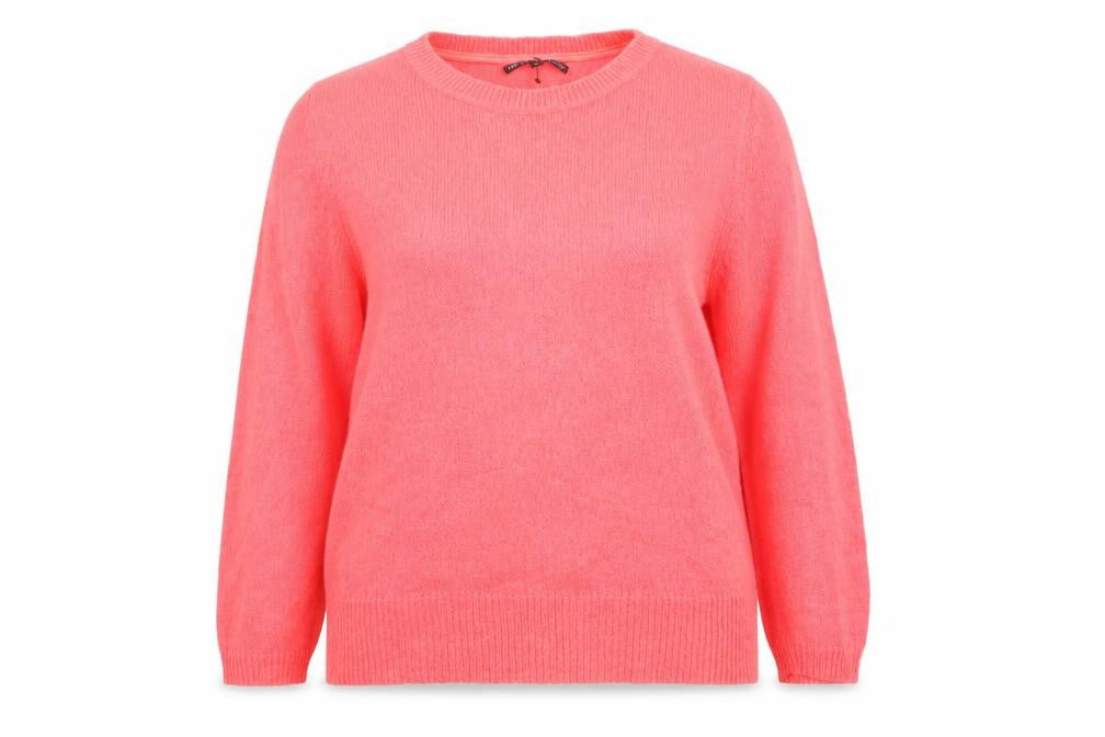 Limited Collection Womens Pink Round Neck Acrylic Pullover Jumper Size 10