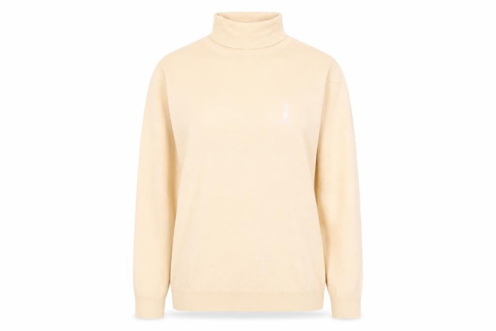 Marks & Spencer Womens Orange Roll Neck Cotton Pullover Jumper Size 14