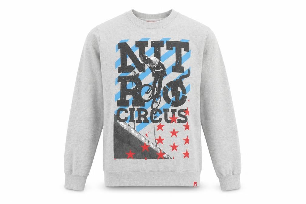 Nitro Citrus Mens Grey Cotton Pullover Sweatshirt Size M