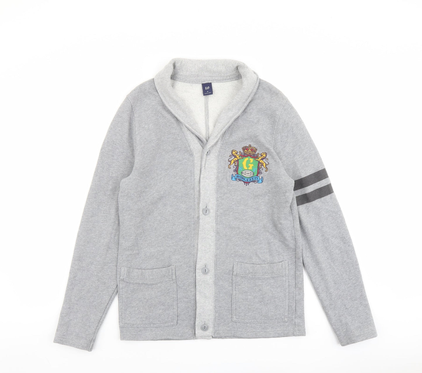Gap Mens Grey Cotton Cardigan Sweatshirt Size M