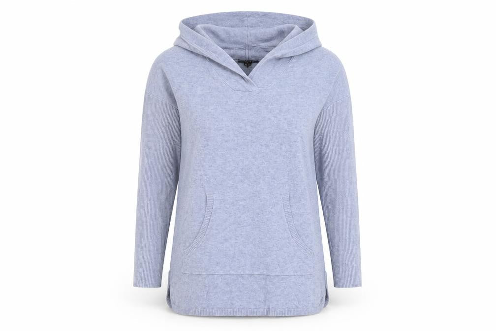 Cynus Womens Blue Round Neck Viscose Pullover Jumper Size S