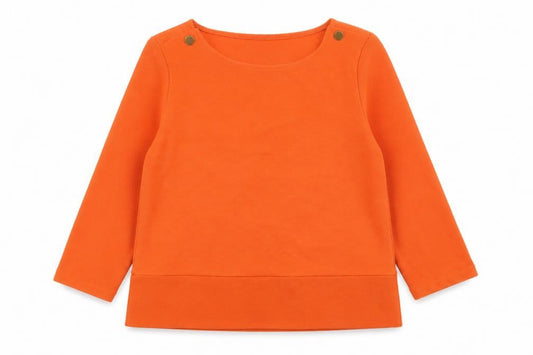 Zara Womens Orange Polyester Basic Blouse Size S Round Neck