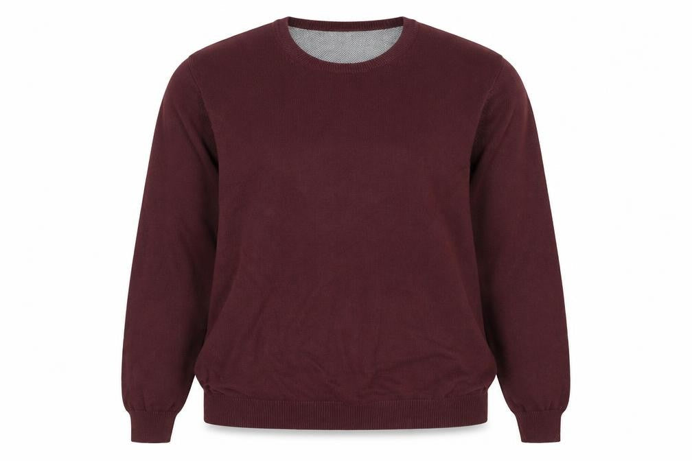 Marks and Spencer Womens Red Round Neck Cotton Pullover Jumper Size L