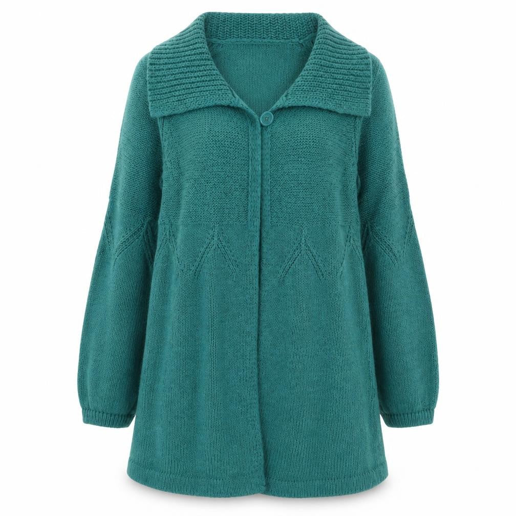 Marks & Spencer Womens Blue Collared Acrylic Cardigan Jumper Size 12