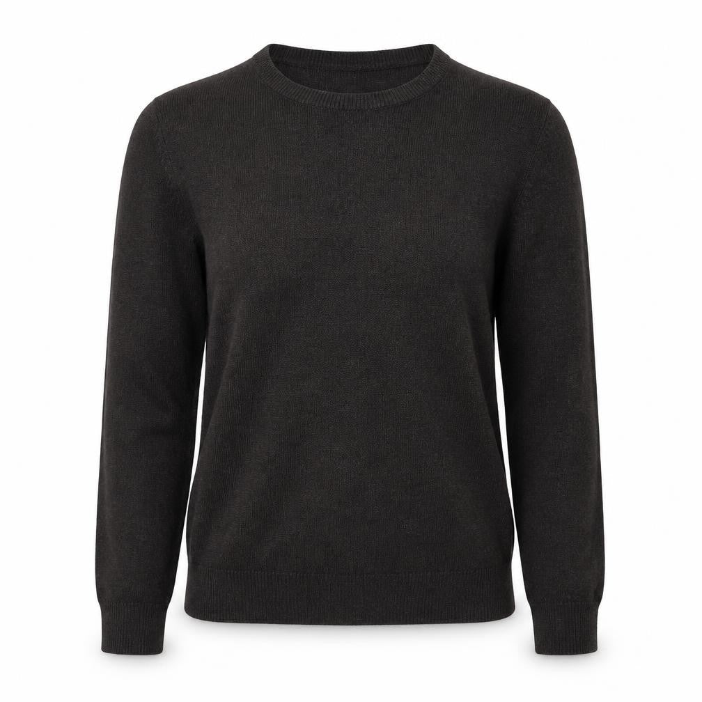 H&M Womens Brown Round Neck Viscose Pullover Jumper Size S