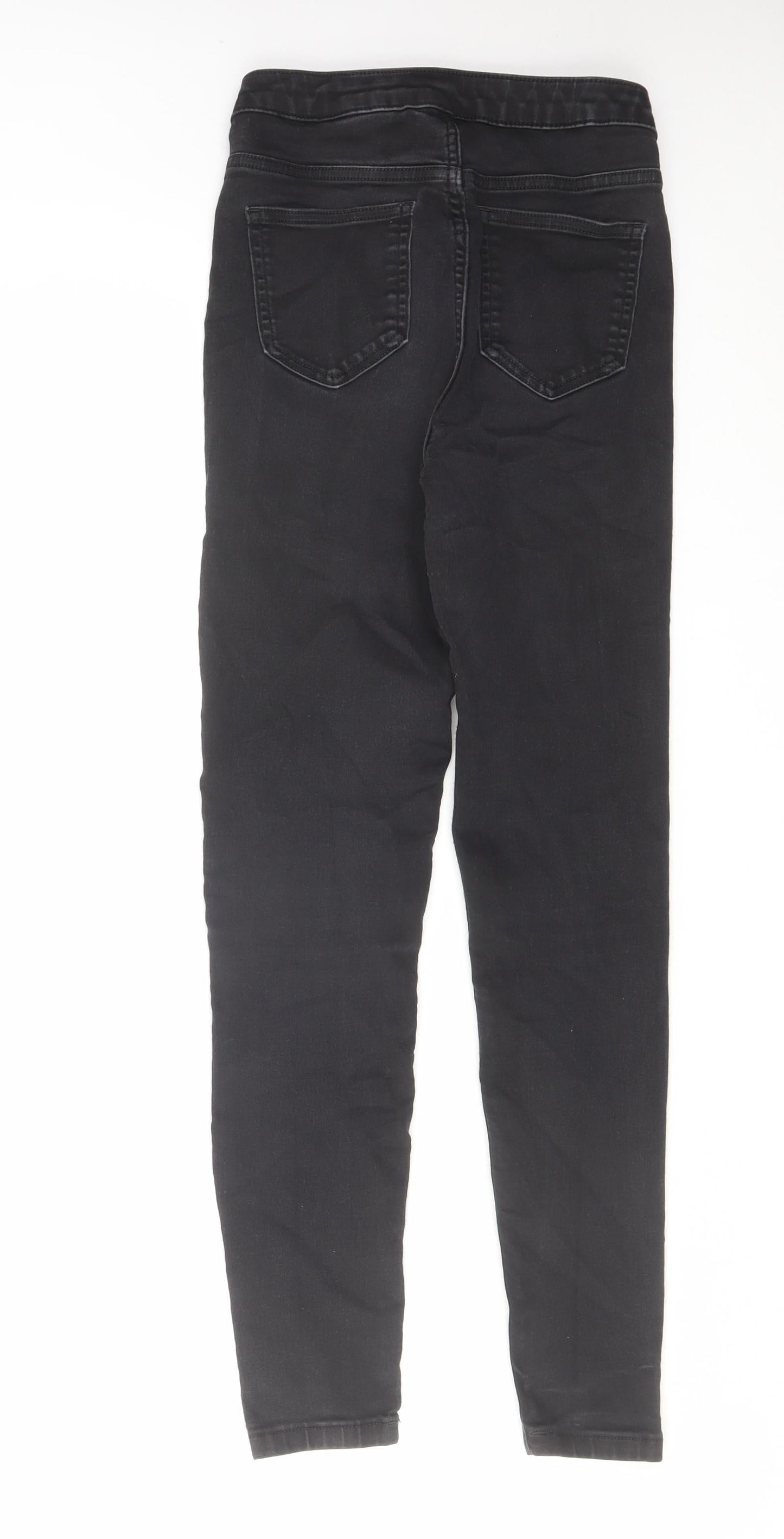 Marks and Spencer Womens Black Cotton Skinny Jeans Size 8 L27 in Regular Zip