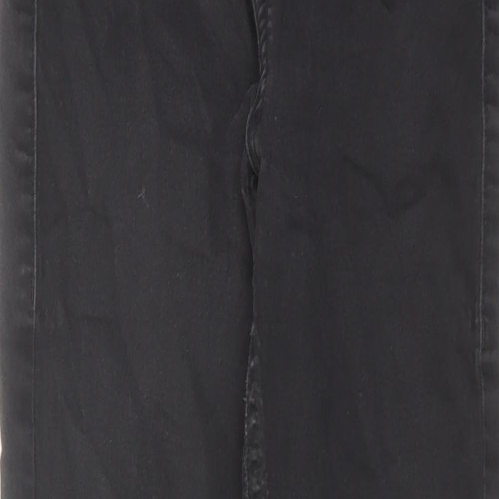Marks and Spencer Womens Black Cotton Skinny Jeans Size 8 L27 in Regular Zip