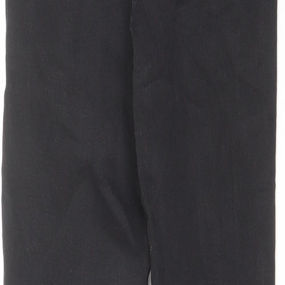 Marks and Spencer Womens Black Cotton Skinny Jeans Size 8 L27 in Regular Zip