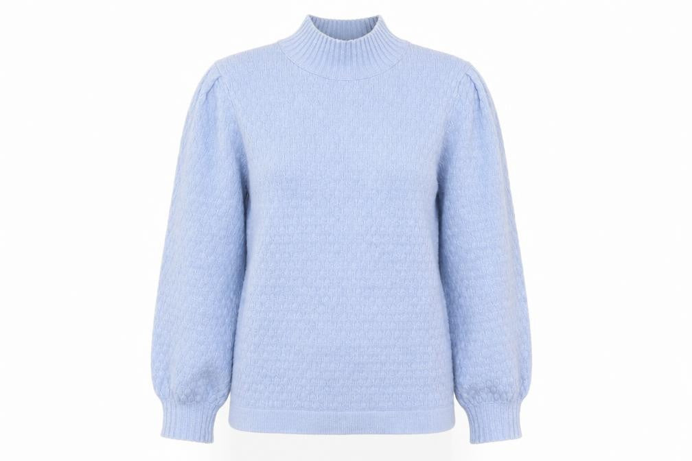 NEXT Womens Blue High Neck Viscose Pullover Jumper Size 10