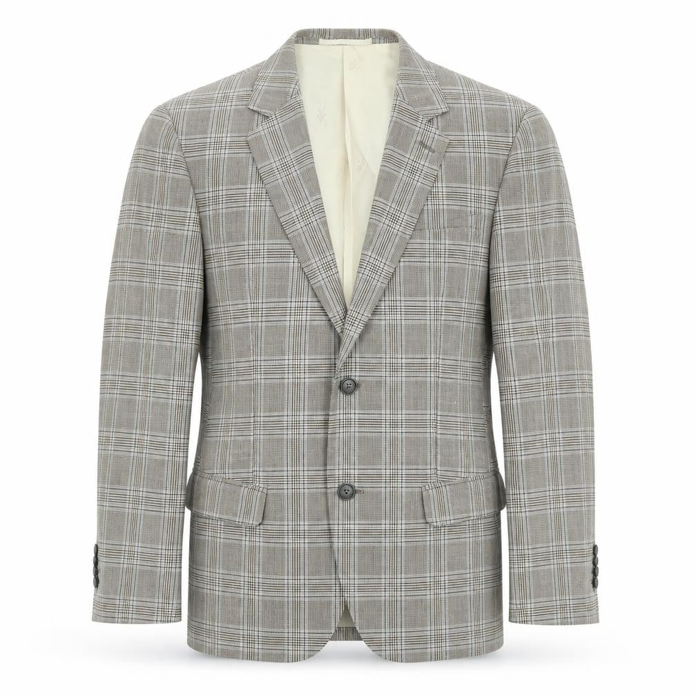 The Savile Row Mens Multicoloured Plaid Wool Jacket Blazer Size 38 Regular