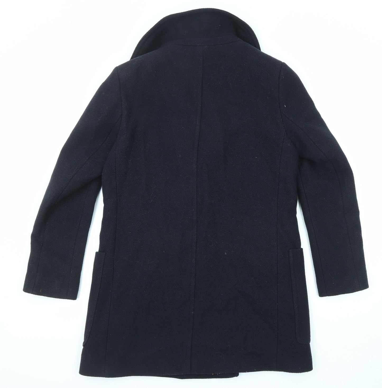 Marks and Spencer Womens Blue Overcoat Coat Size 12 Button